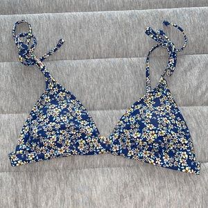 Target Floral Shoulder Tie Bikini Top